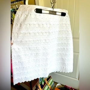 Lilly Pulitzer vintage white label eyelet skirt Sz 12
